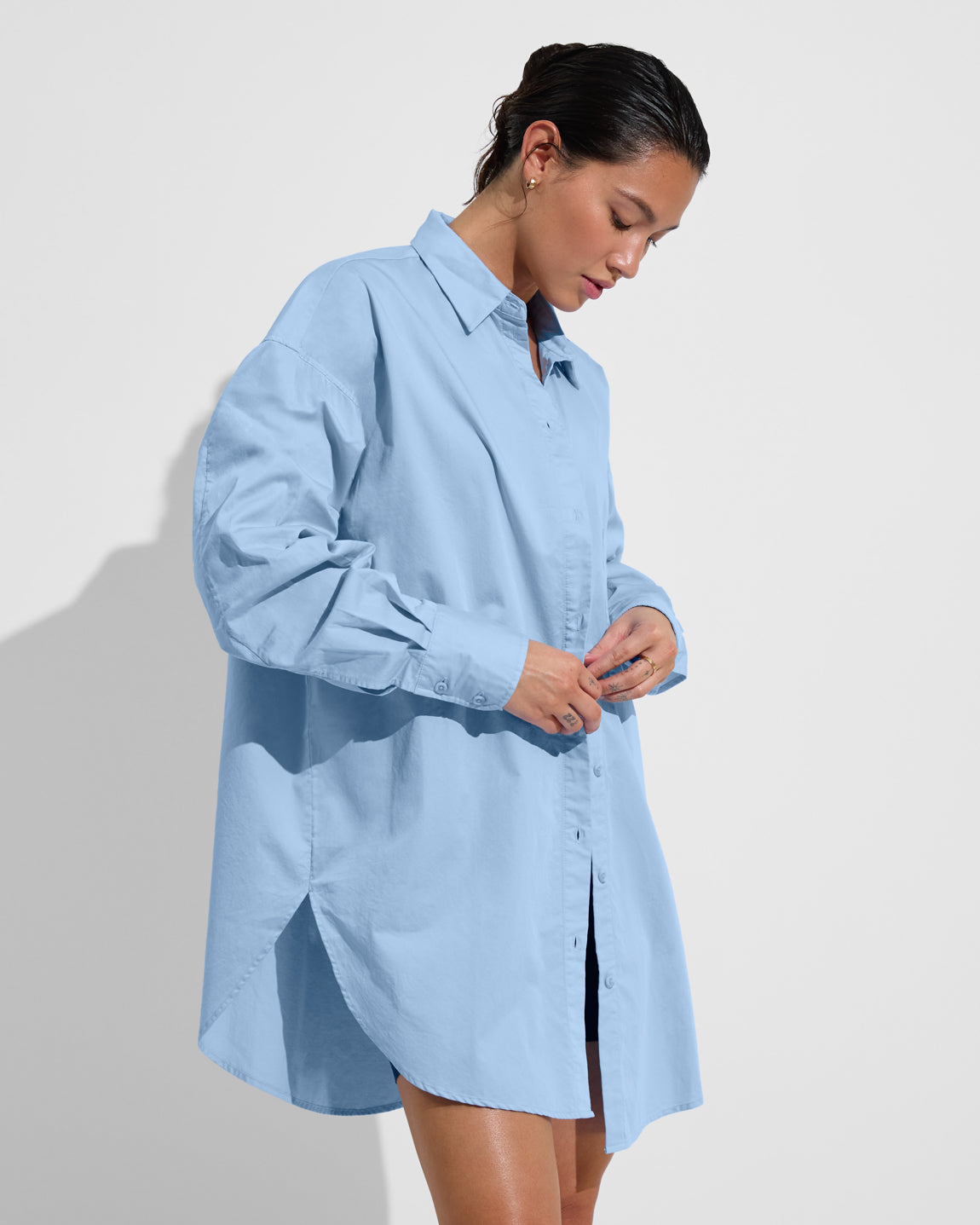 Port Shirt Dress - Blue Skies