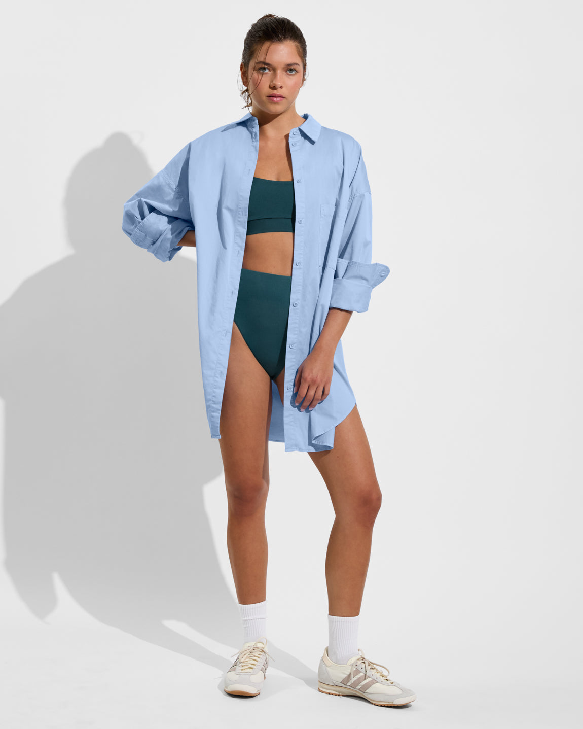 Port Shirt Dress - Blue Skies
